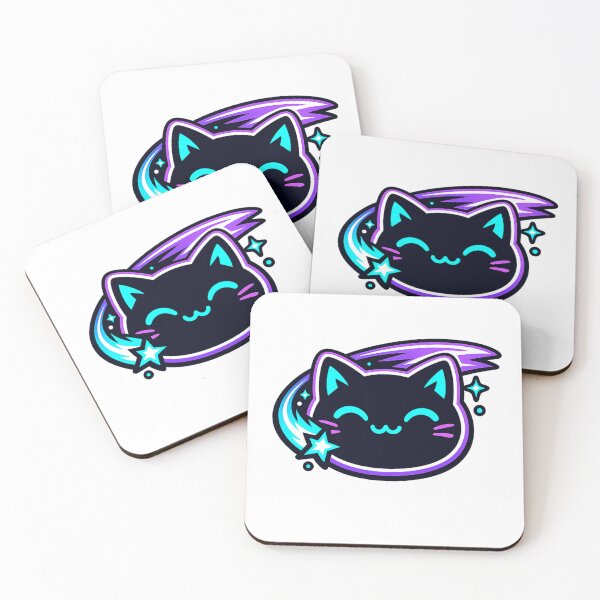 Item preview, Space Cat Icon – Kawaii Cosmic Kitty Emblem designed and sold by wait4signal.