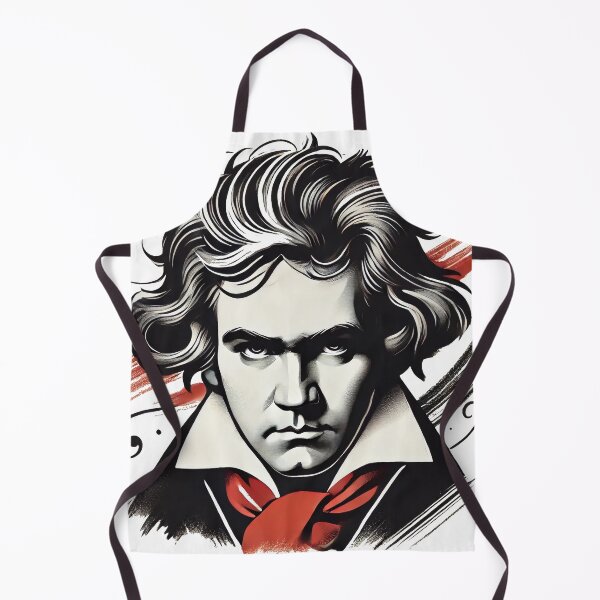 Item preview, Artistic Beethoven portrait with red scarf designed and sold by Urbi et Orbi.