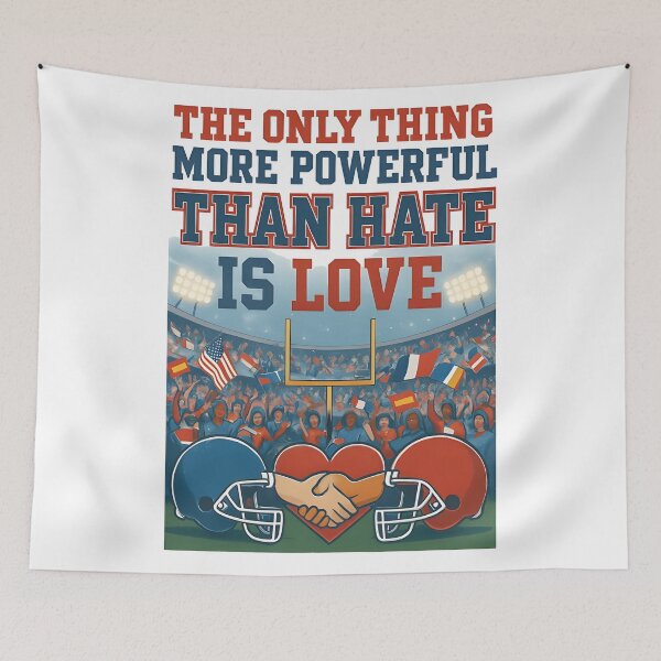 Item preview, The Only Thing More Powerful Than Hate Is Love Stadium Unity Concept designed and sold by Uglyandcute.