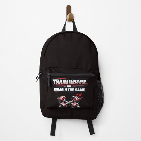 Item preview, Train Insane Or Remain The Same Minimalist Graphite Red Gym Typography designed and sold by Tadeusz1.