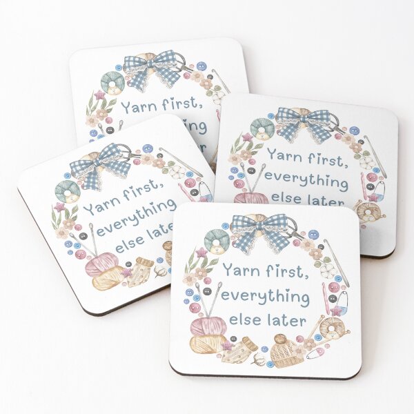 Item preview, Yarn first, everything else later! designed and sold by Shining Bright Arts, Crafts & Illustration.