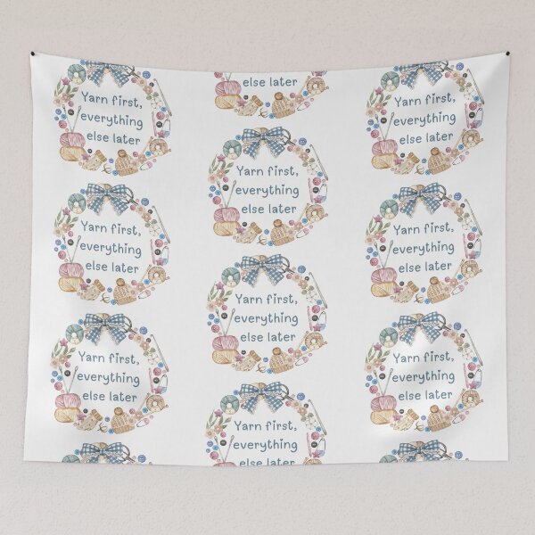 Item preview, Yarn first, everything else later! designed and sold by Shining Bright Arts, Crafts & Illustration.