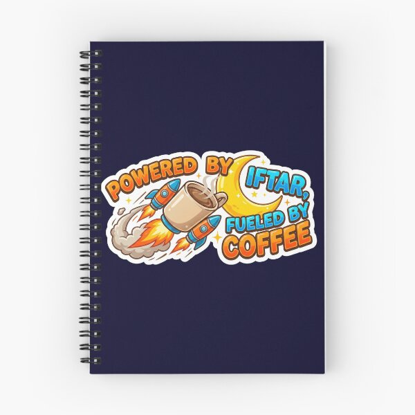 Item preview,  Powered By Iftar Fueled By Coffee - Rocket Mug Space Sticker designed and sold by chihab21.