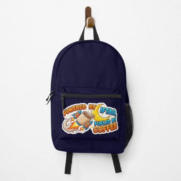 Item preview,  Powered By Iftar Fueled By Coffee - Rocket Mug Space Sticker designed and sold by chihab21.