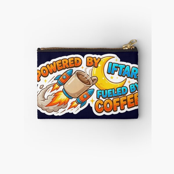 Item preview,  Powered By Iftar Fueled By Coffee - Rocket Mug Space Sticker designed and sold by chihab21.