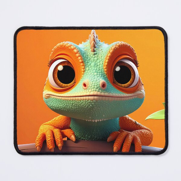 Item preview, Cute chameleon in colorful 3D cartoon style designed and sold by WhimsyArt ○ Studio.