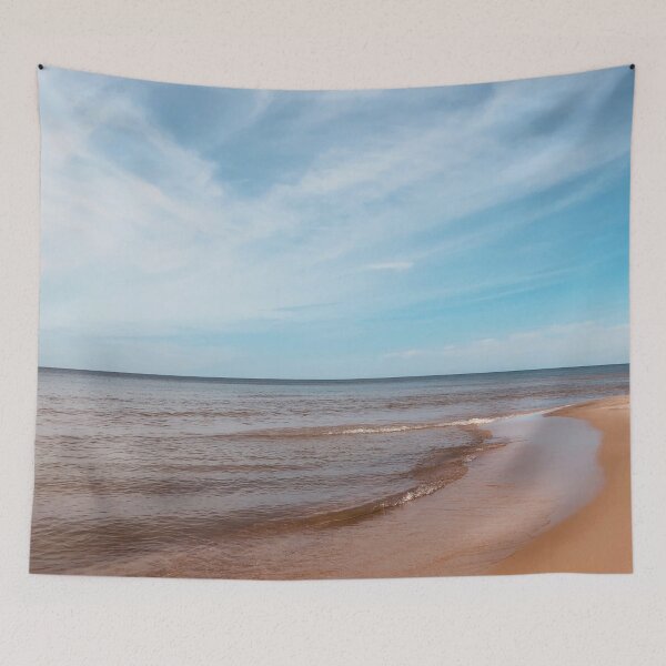 Item preview, SummerBeach scene, lakefront, ocean, blue skies, beach vibes designed and sold by hollycooper.