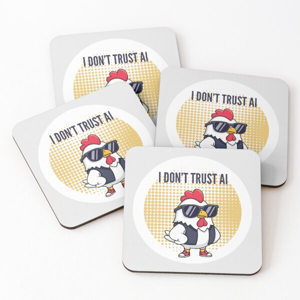 Item preview, Cool Anti AI Chicken – Funny Cartoon Meme Design designed and sold by PICODOG.