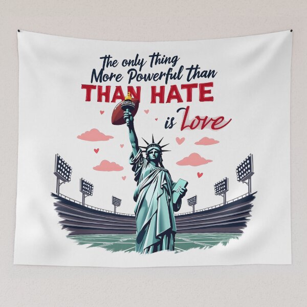 Item preview, The Only Thing More Powerful Than Hate Is Love Stadium Unity Concept designed and sold by Uglyandcute.