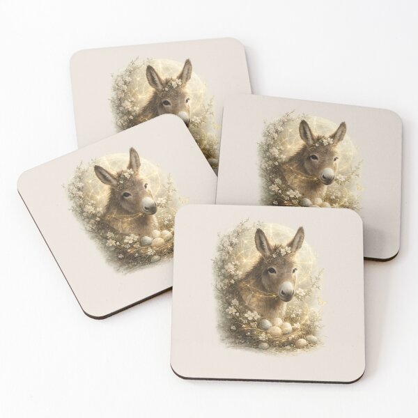 Item preview, Donkey Easter Spirit – Spring Nest Illustration designed and sold by GeoWild Designs.