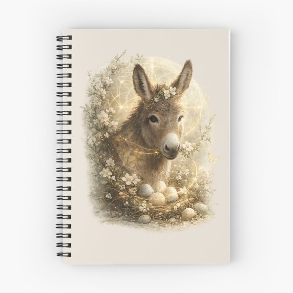 Item preview, Donkey Easter Spirit – Spring Nest Illustration designed and sold by GeoWild Designs.
