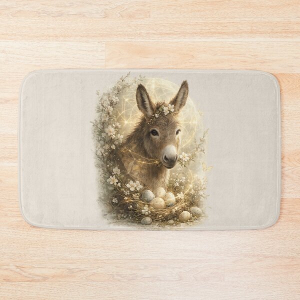Item preview, Donkey Easter Spirit – Spring Nest Illustration designed and sold by GeoWild Designs.