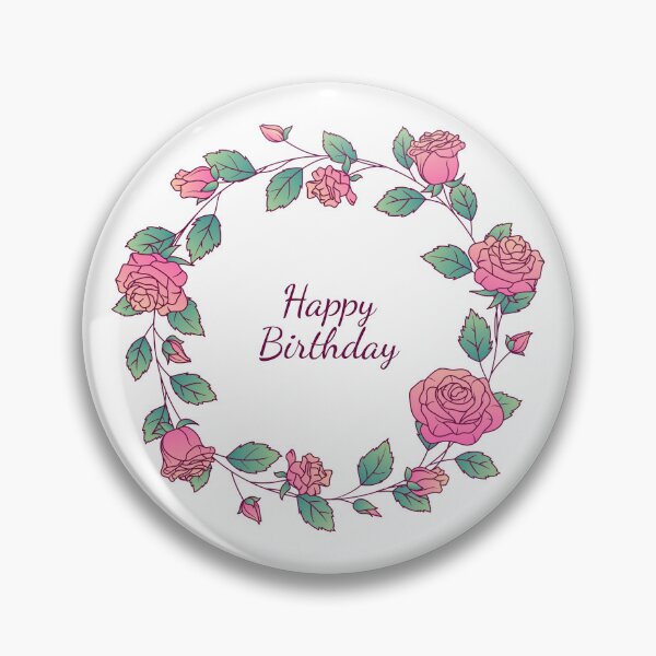 Item preview, Happy Birthday Floral Wreath Card Design designed and sold by ColorloomArt.