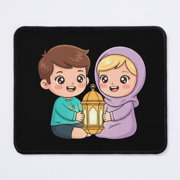 Item preview, Ramadan Joy - Cute Kawaii Lantern Couple Art designed and sold by ImpactVibe.