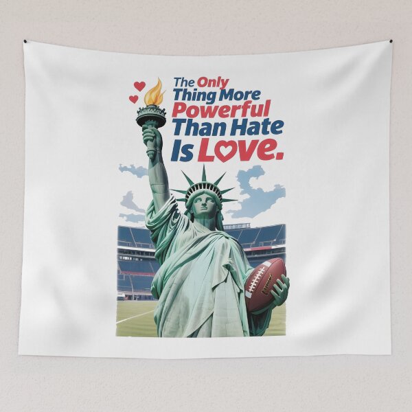 Item preview, The Only Thing More Powerful Than Hate Is Love Stadium Unity Concept designed and sold by Uglyandcute.