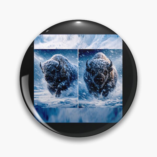 Item preview, Buffalo Wildlife  Snow winter version Collection #8 designed and sold by Helios Be. Lavsh.