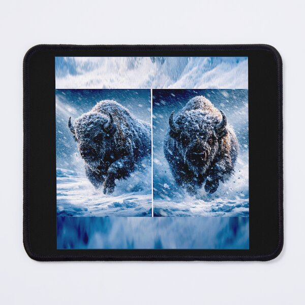 Item preview, Buffalo Wildlife Snow winter version Collection #8 designed and sold by Helios Be. Lavsh.