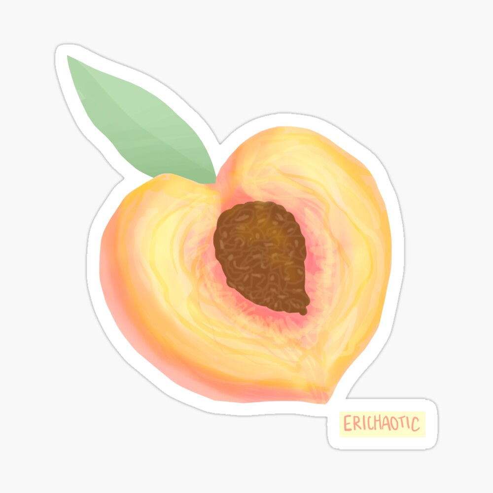 Peach Pit Poster By Blurry Veins Redbubble