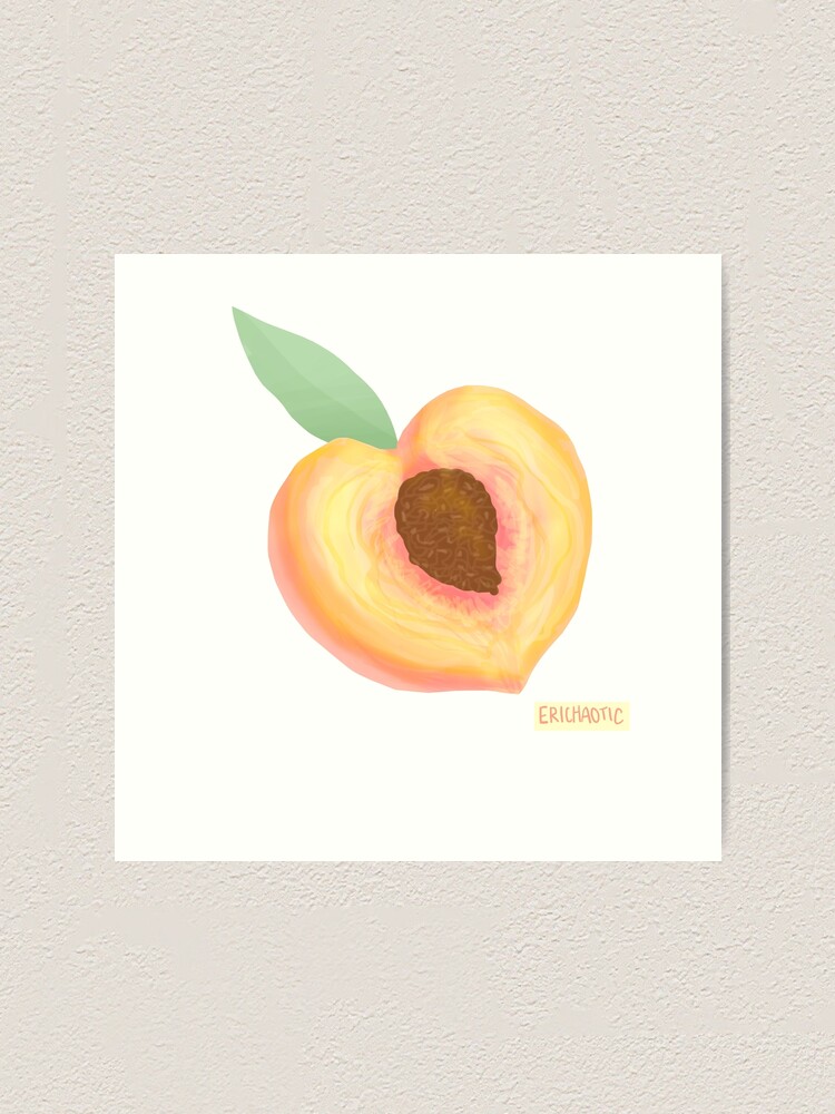 "peach pit" Art Print for Sale by blurryveins Redbubble