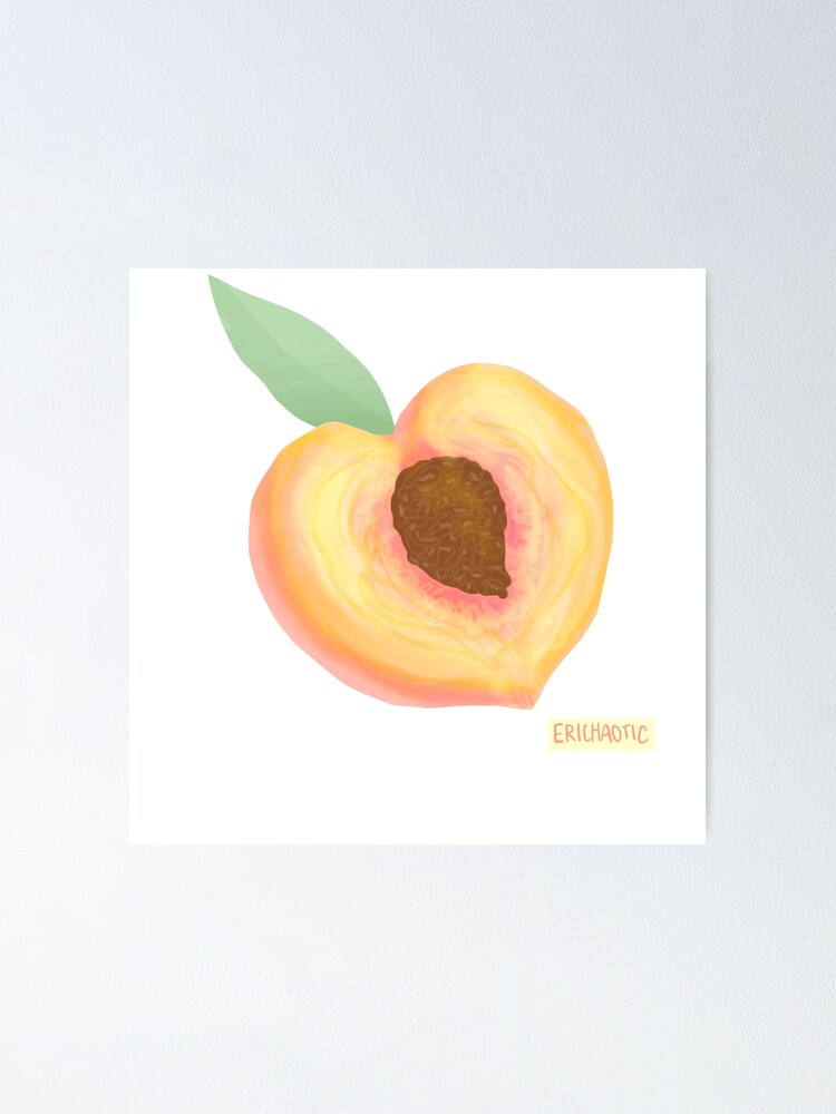 Peach Pit Poster By Blurry Veins Redbubble