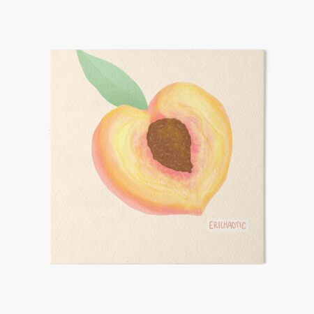 Peach Pit Art Board Prints Redbubble