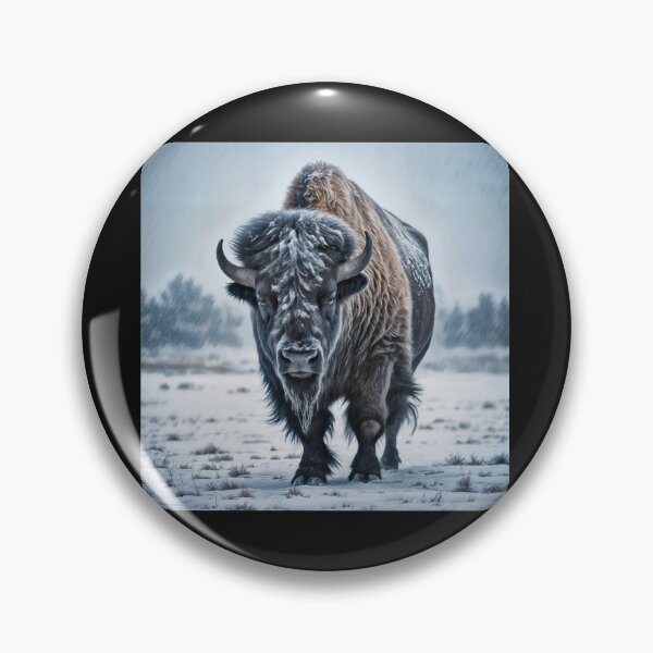 Item preview, Buffalo Wildlife  Snow winter version Collection #9 designed and sold by Helios Be. Lavsh.