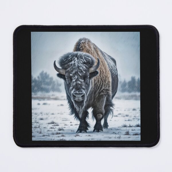 Item preview, Buffalo Wildlife Snow winter version Collection #9 designed and sold by Helios Be. Lavsh.