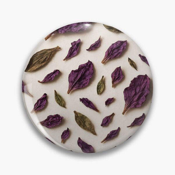 Item preview, Dried Purple Petals and Green Leaves Arranged on White Background designed and sold by EmeraldeaArt.