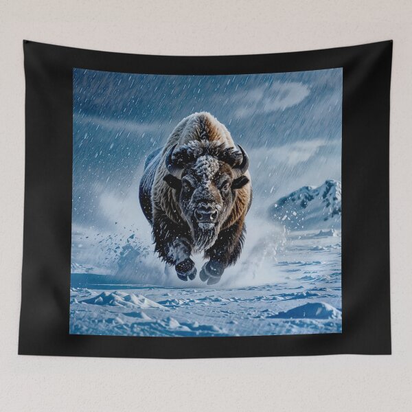 Item preview, Buffalo Wildlife  Snow winter version Collection #10 designed and sold by Helios Be. Lavsh.