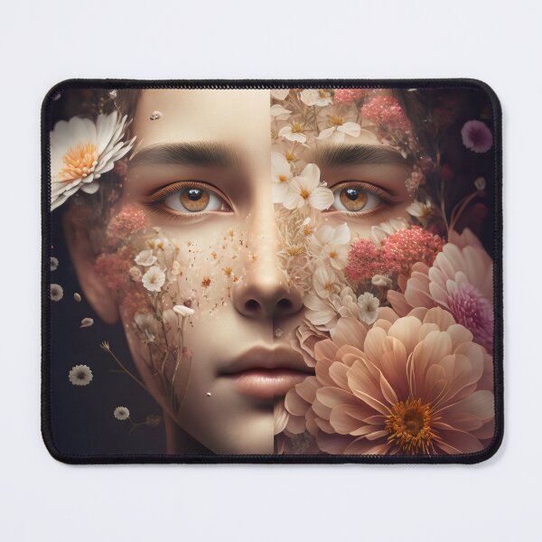 Item preview, Girl's Face Surrounded By Lush Botanical Details designed and sold by Shoot-The-Moon.