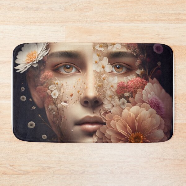 Item preview, Girl's Face Surrounded By Lush Botanical Details designed and sold by Shoot-The-Moon.