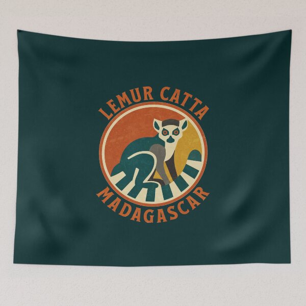 Item preview, Lemur Catta Ring Tailed Lemur Madagascar Wildlife Art designed and sold by AntiqueImages.