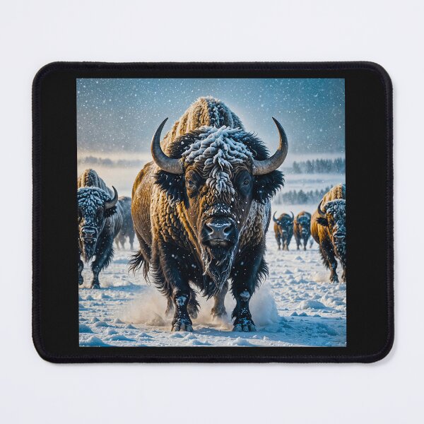 Item preview, Buffalo Wildlife Snow winter version Collection #11 designed and sold by Helios Be. Lavsh.