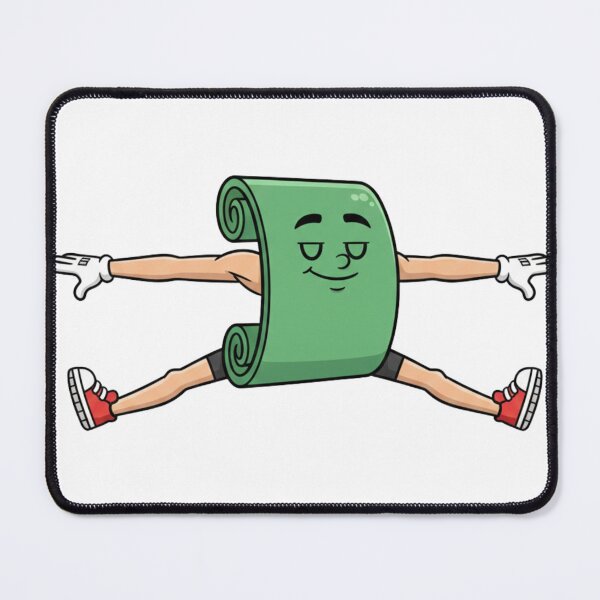 Item preview, Funny Yoga Mat Cartoon Stretch designed and sold by PriyankaSonara.