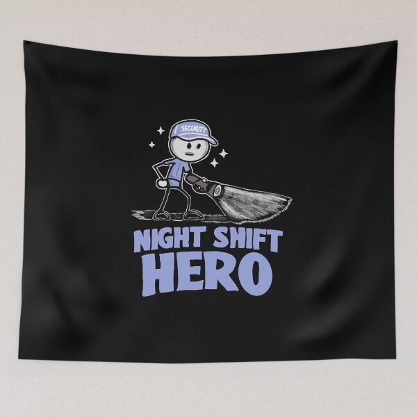 Item preview, Night Shift Hero Security Guard Shirt – Night Watchman Funny Work Tee designed and sold by Popstudio85.