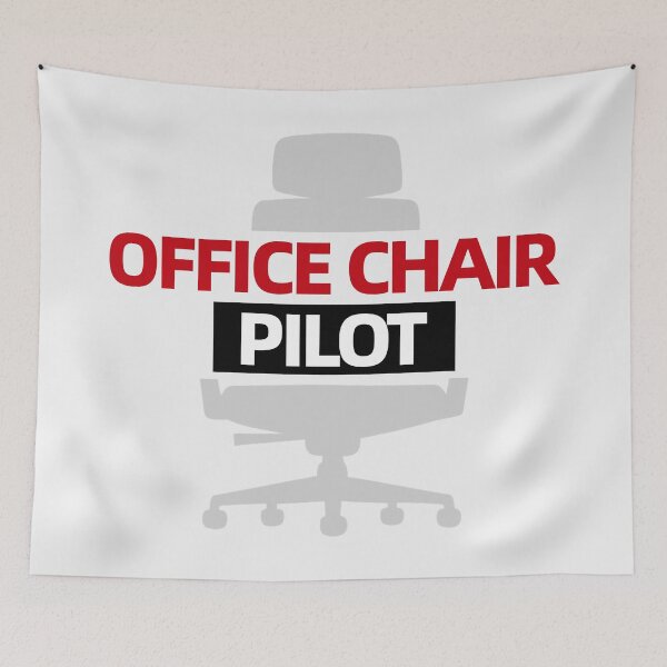 Item preview, Office Chair Pilot Retro Tech Meme designed and sold by Retr0Tshirts.