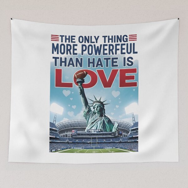 Item preview, The Only Thing More Powerful Than Hate Is Love Stadium Unity Concept designed and sold by Uglyandcute.