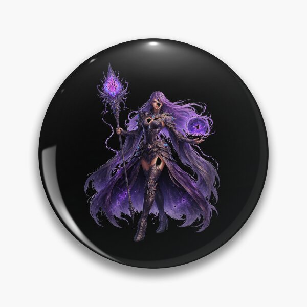 Item preview, Purple Void Sorceress – Arcane Staff & Dark Energy Orb (Fantasy) designed and sold by Nesaith.