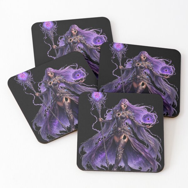 Item preview, Purple Void Sorceress – Arcane Staff & Dark Energy Orb (Fantasy) designed and sold by Nesaith.