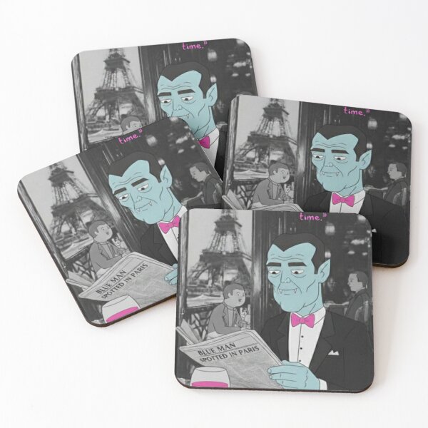 Item preview, “Blue Man, Boo Man: Existential Espresso & Undead Ego in Paris” designed and sold by Print Fiction.