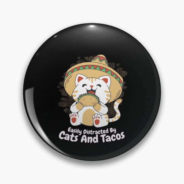 Item preview, Funny Taco Lover Humor Easily Distracted By Cats And Tacos designed and sold by fantasticdesign.