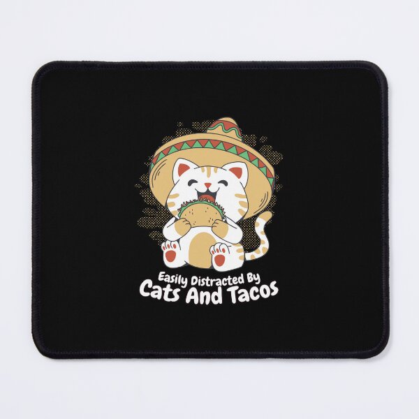 Item preview, Funny Taco Lover Humor Easily Distracted By Cats And Tacos designed and sold by fantasticdesign.