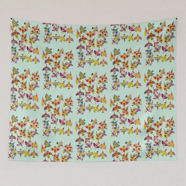Item preview, Flock of Patterned Birds designed and sold by MollyMacLiving.
