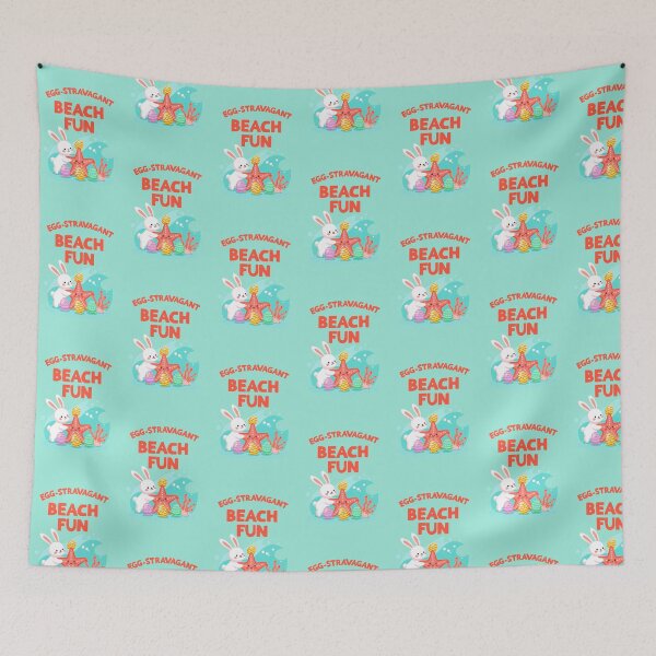 Item preview, Egg-stravagant Beach Fun – Cute Bunny Easter Illustration designed and sold by Sea Gem.
