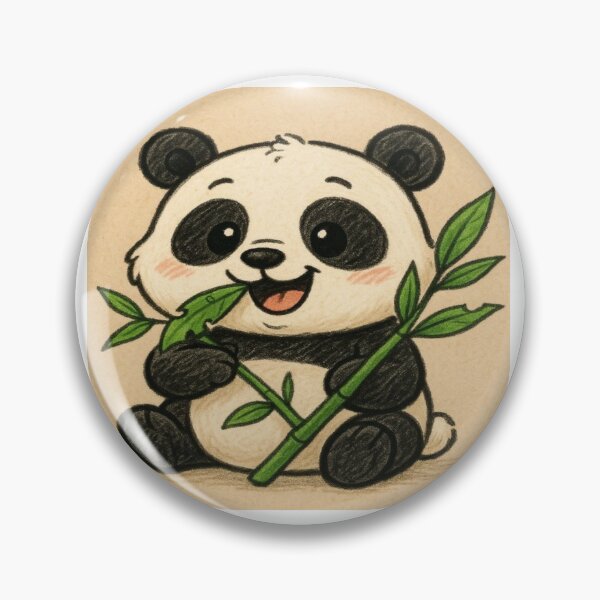 Item preview, Cut Panda with Fresh Bamboo Artwork  designed and sold by NivyasArtistry.