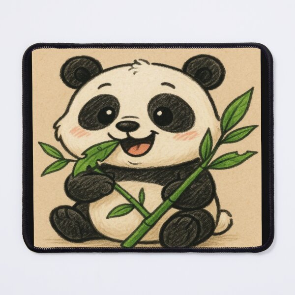 Item preview, Cut Panda with Fresh Bamboo Artwork  designed and sold by NivyasArtistry.