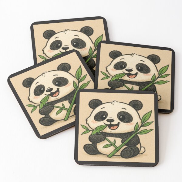 Item preview, Cut Panda with Fresh Bamboo Artwork  designed and sold by NivyasArtistry.