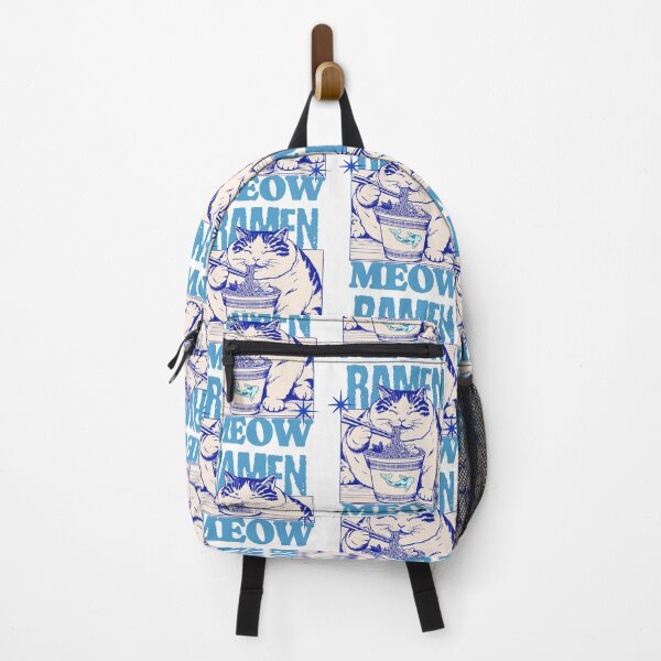 Item preview, Cat Eating Ramen Blue designed and sold by Dreambigdigital.