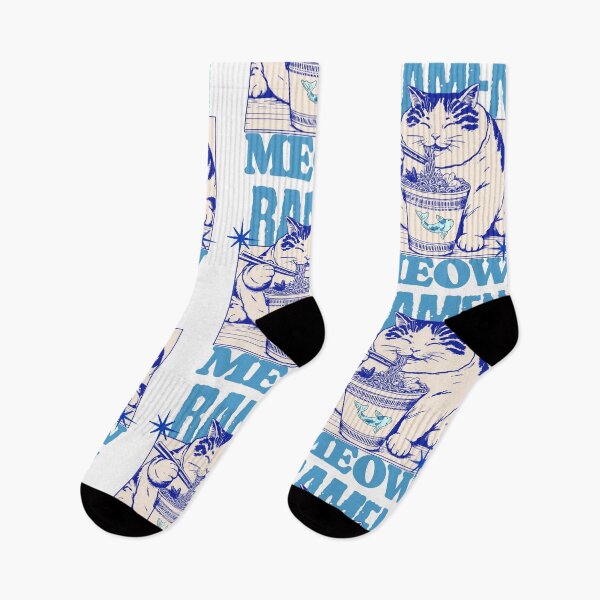 Item preview, Cat Eating Ramen Blue designed and sold by Dreambigdigital.