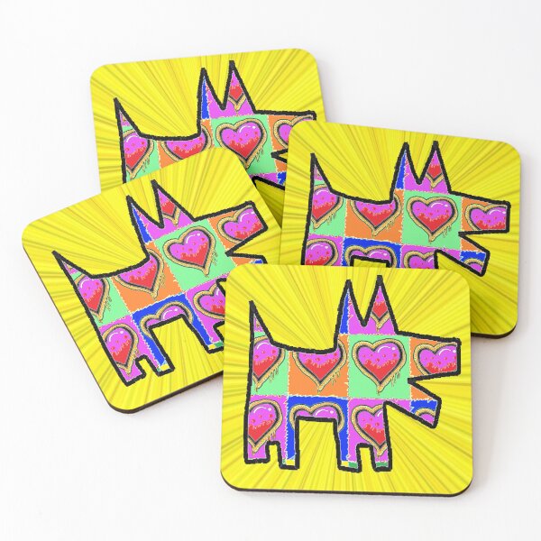 Item preview, Yellow Heart Dog 123 designed and sold by LowEndGraphics.